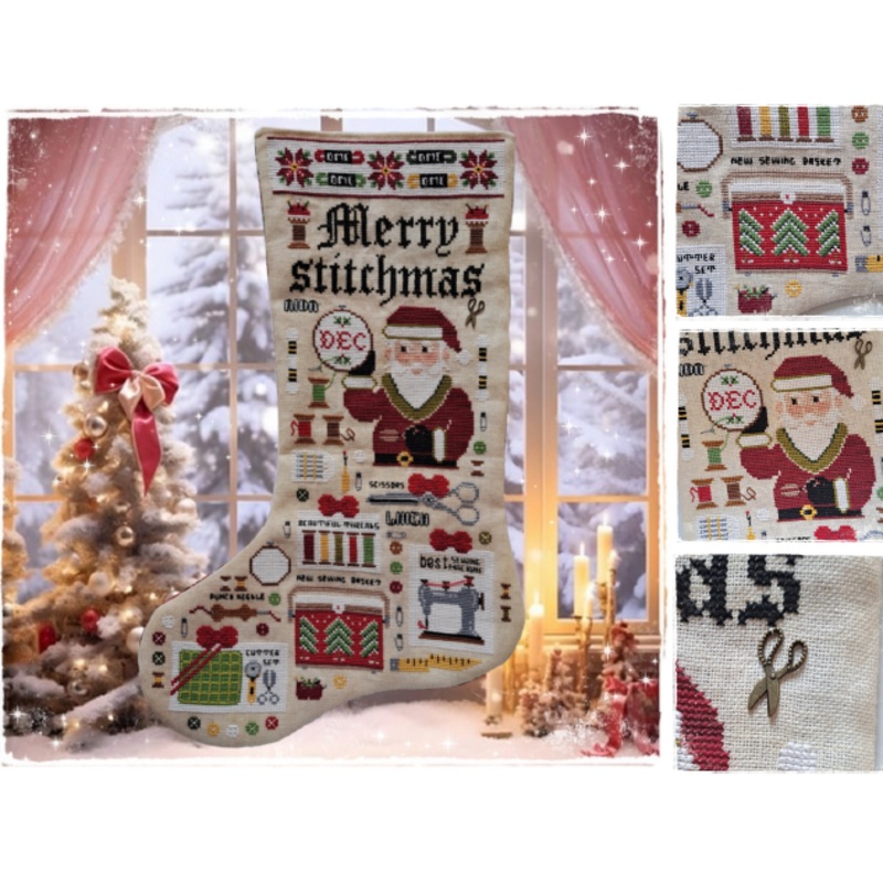 Merry Stitches Christmas Stocking – Cross Stitch Pattern by Fairy Wool in the Wood