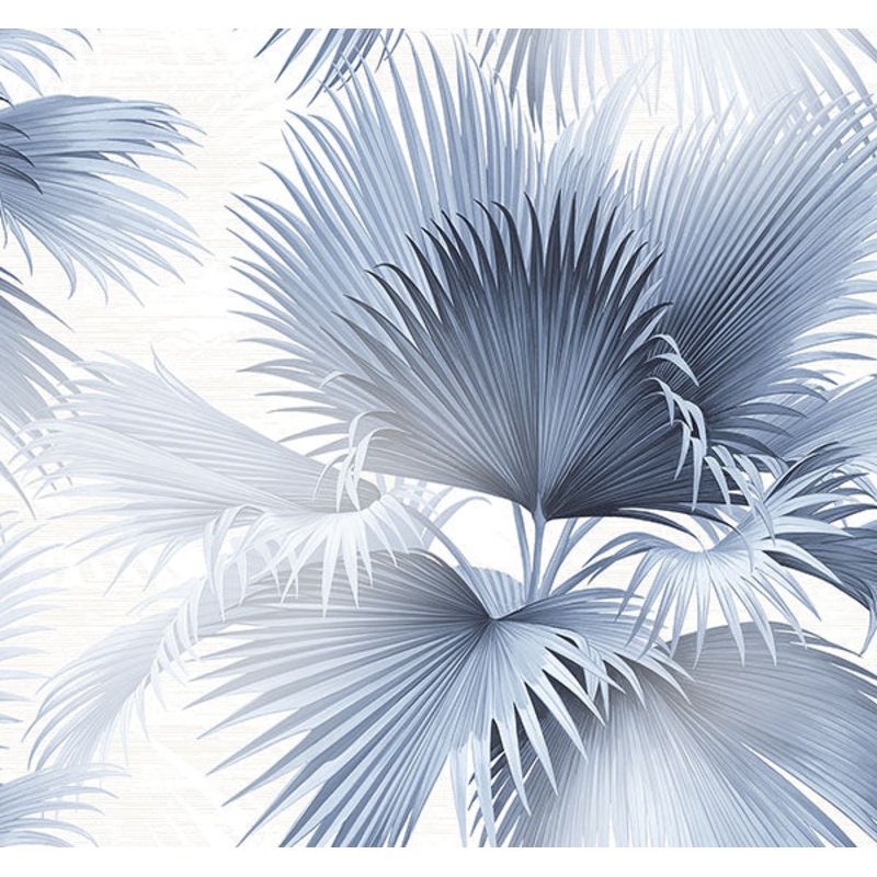 2927-40102 Summer Palm Blue Tropical Wallpaper Per Bolt