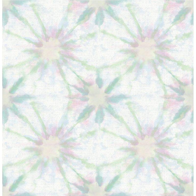 Iris Green Shibori Wallpaper Per Bolt