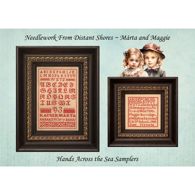 Mrta Kauser and Maggie Burridge ~ Reproduction Sampler Patterns by Hands Across the Sea Samplers PDF Download via email