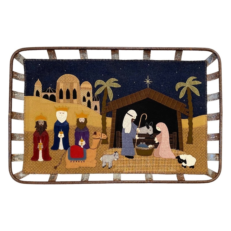 Karen Yaffe Designs ~ Away in a Manger Wool Applique Pattern and/or Kit Pattern