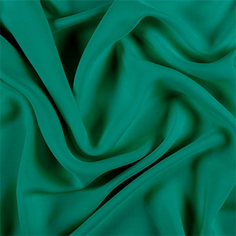 Runway Silks Teal Silk Double Georgette Fabric – Reorderable