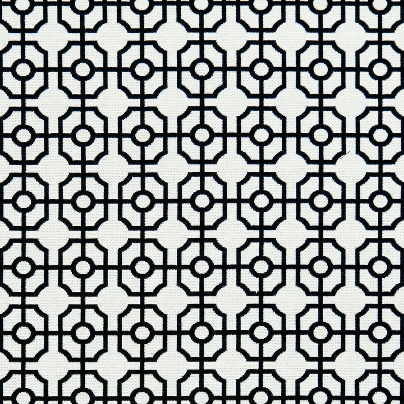 Lattice Black and White Fabric By The Yard