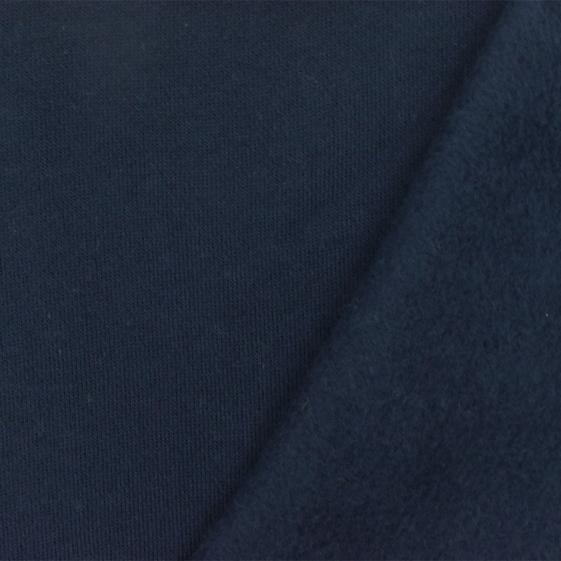Vintage Navy Blue 20 oz Cotton Sweatshirt Fleece Knit Fabric – Heavy Weight