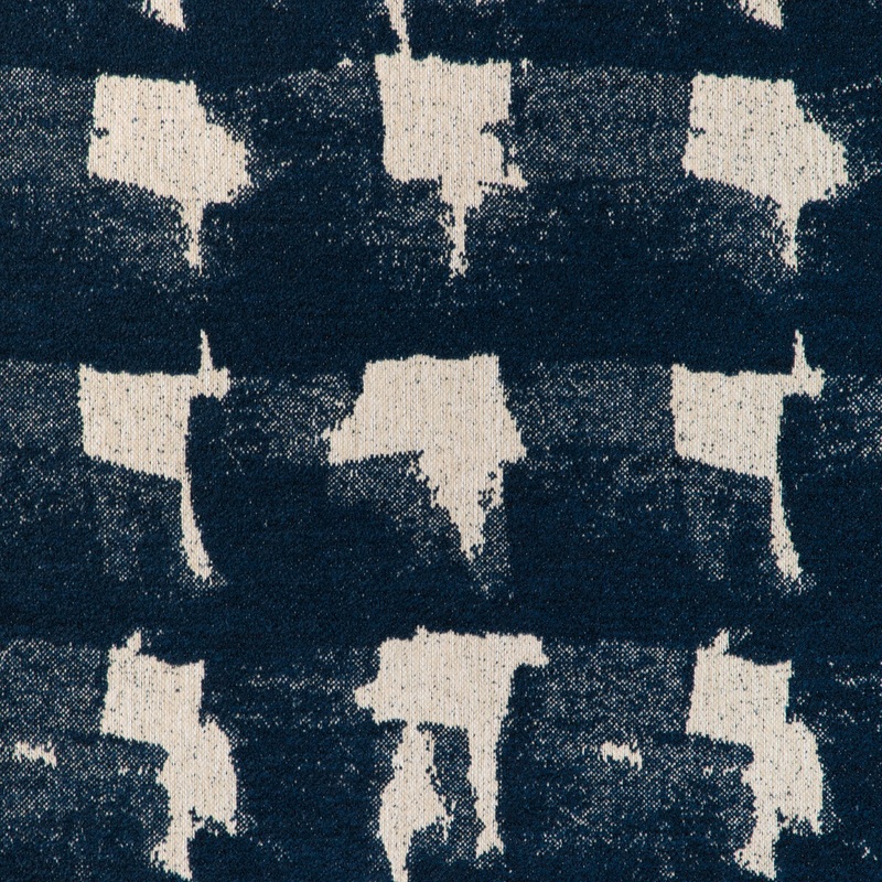 Les Falaises Weave Indigo Fabric By The Yard