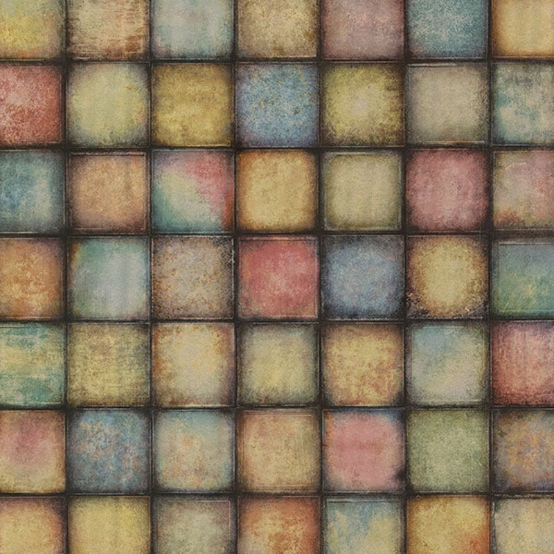 2766-24080 Soucy Multicolor Tiles Wallpaper Per Bolt