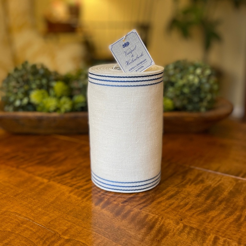 Vaupel & Heilenbeck Linen Banding – Blue Tripled Colored Border 2010/160/114