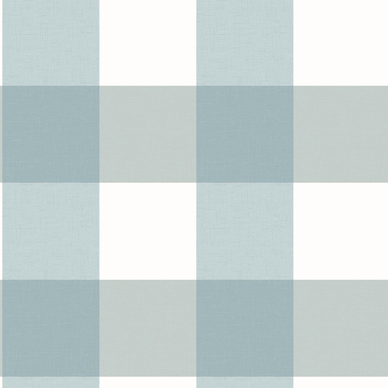 Selah Teal Gingham Wallpaper Per Bolt