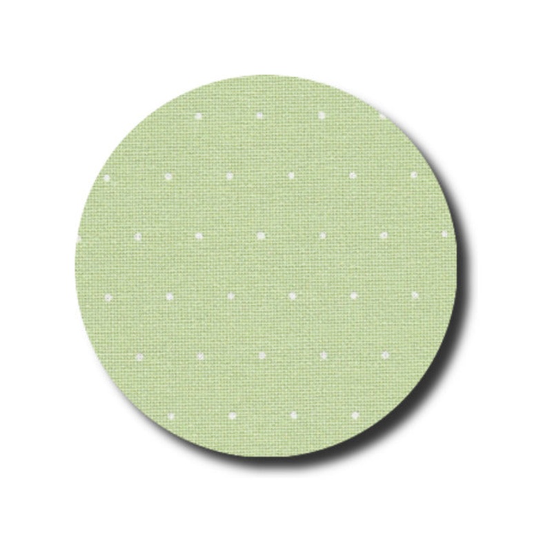 Zweigart | 28 ct Green / White Petit Point Lugana Fat Eighth or Custom