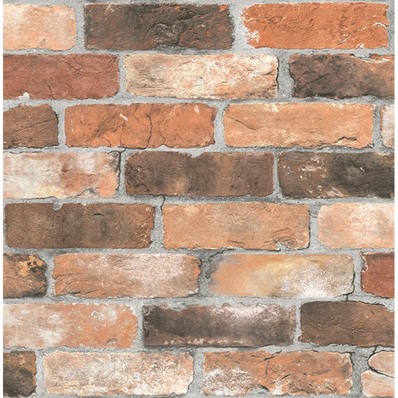 2766-22300 Bushwick Red Reclaimed Bricks Wallpaper Per Bolt