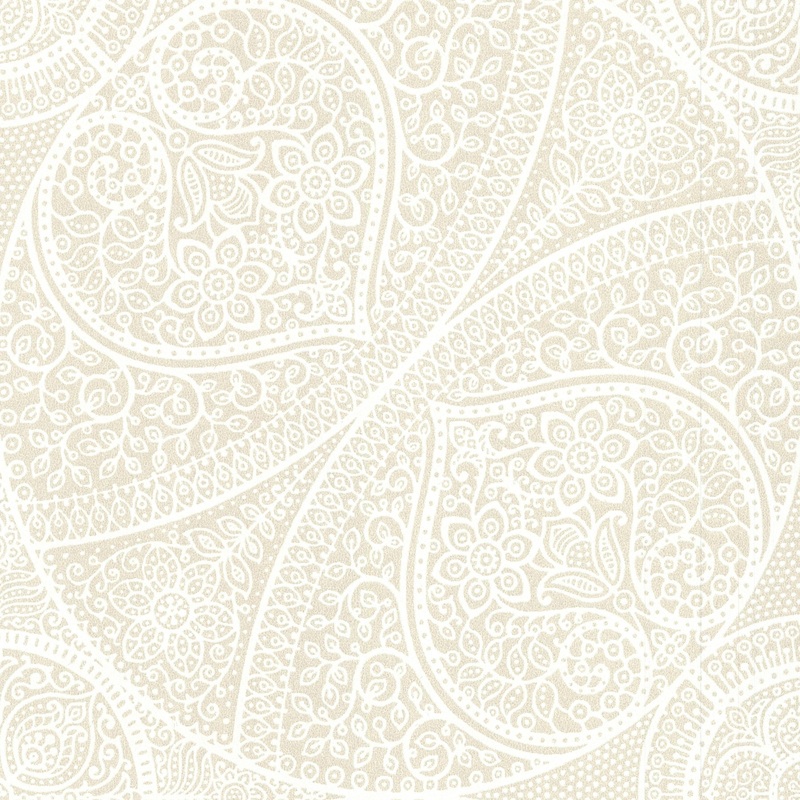 Yasamin Champagne Mehndi Medallion Wallpaper Per Bolt