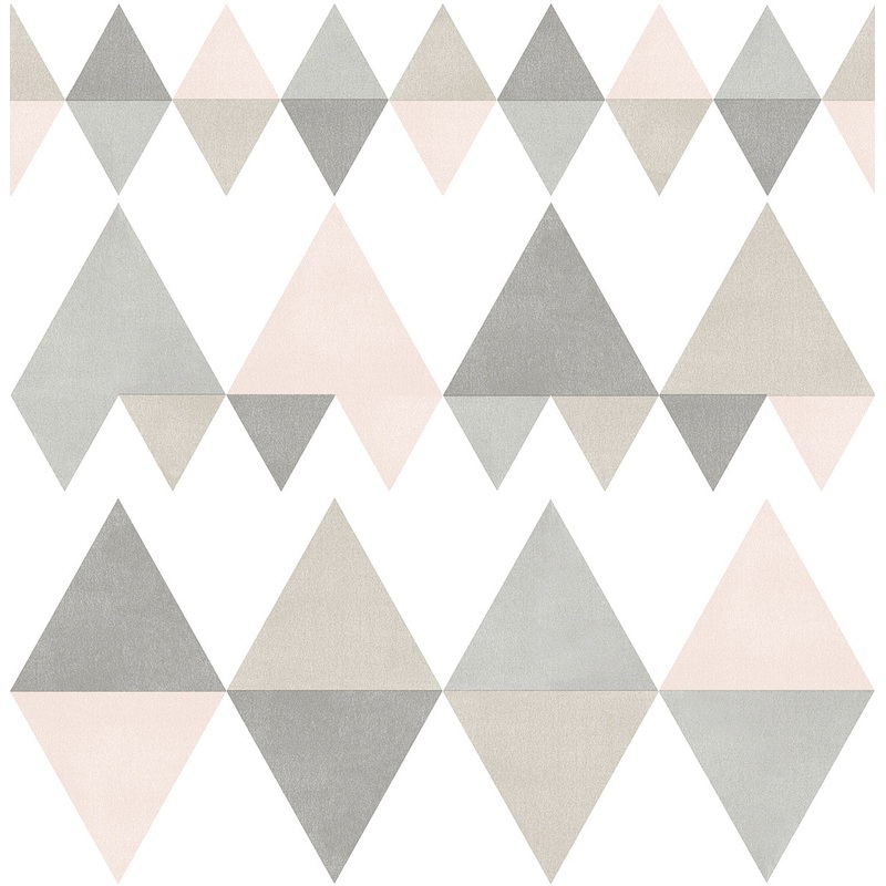 2821-25128 Trilogy Light Pink Geometric Wallpaper Per Bolt