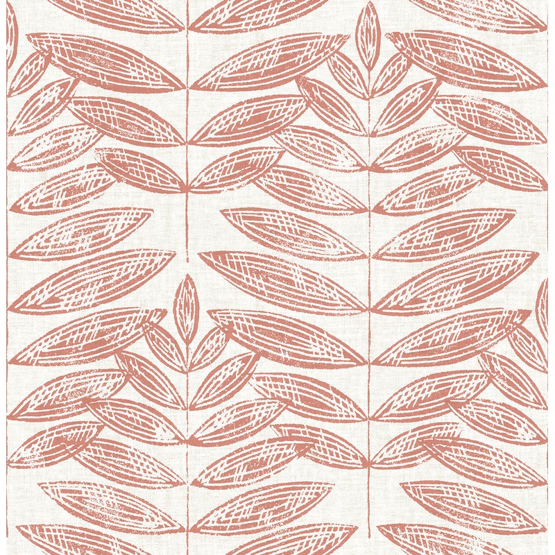 2821-25103 Akira Coral Leaf Wallpaper Per Bolt