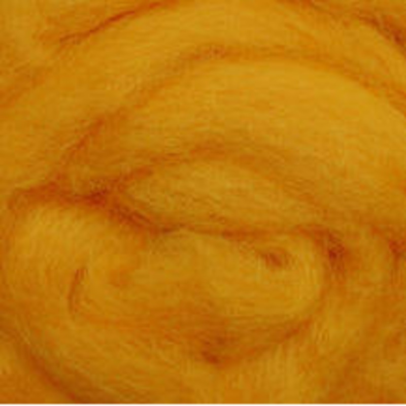 Wistyria Editions ~ Marigold Wool Roving – 1 oz
