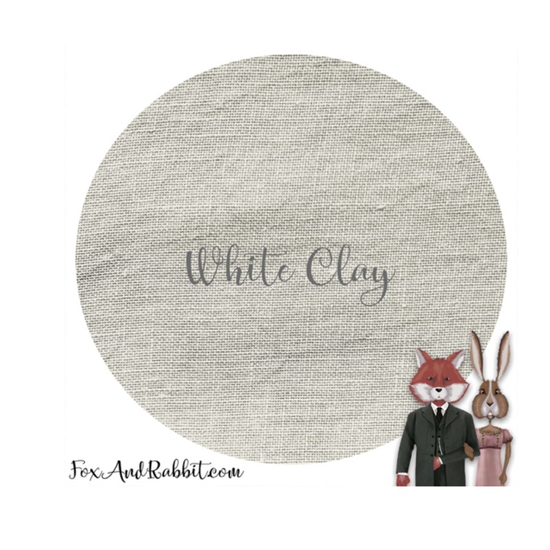 Fox & Rabbit | 46 ct. White Clay Bristol Linen Fat Eighth or Custom