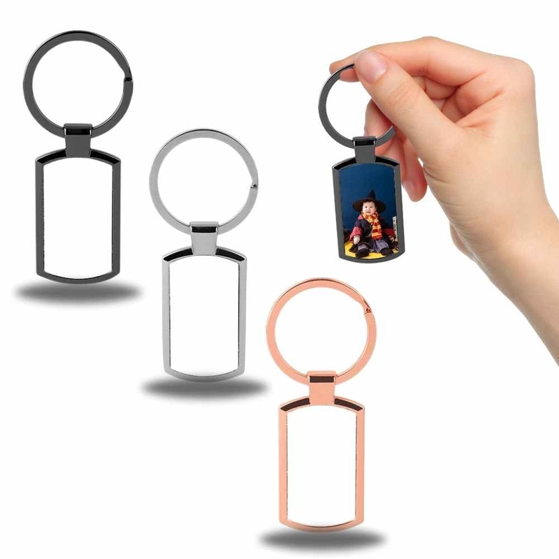 Sublimation Oblong Elegant Keychain – Black Key Tag Black