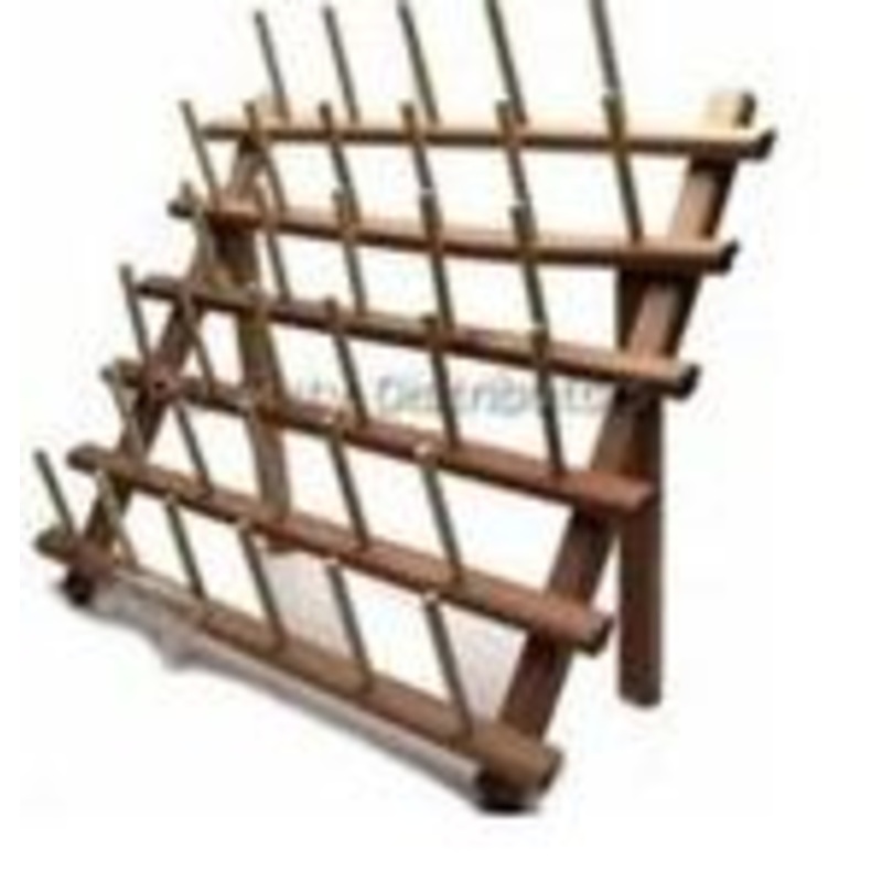 33 Spool Thread Wooden Rack for Large Spools