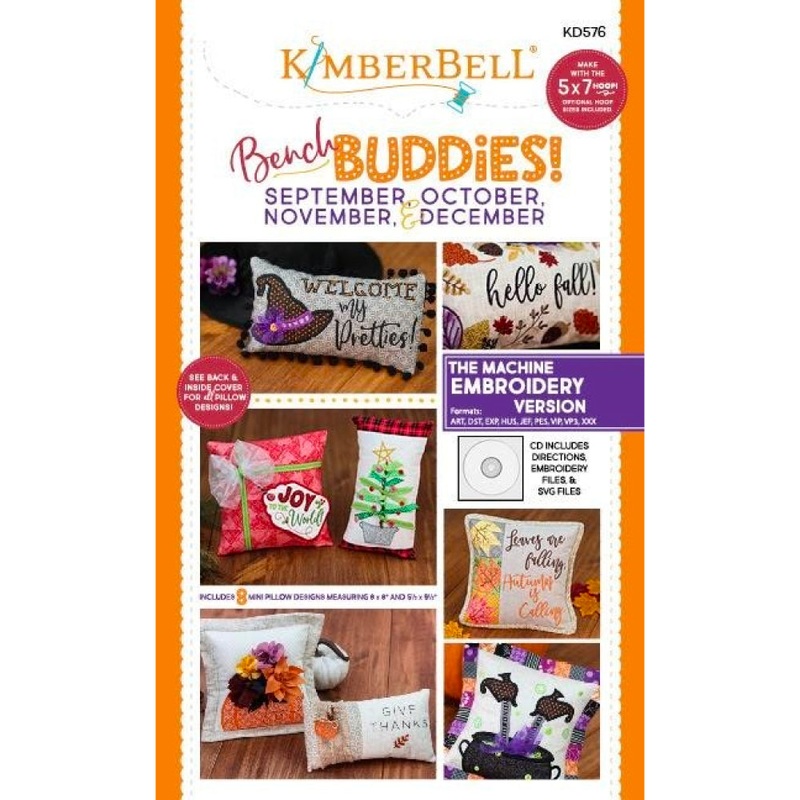Kimberbell Designs | Bench Buddies Sept.-Dec. – Machine Embroidery