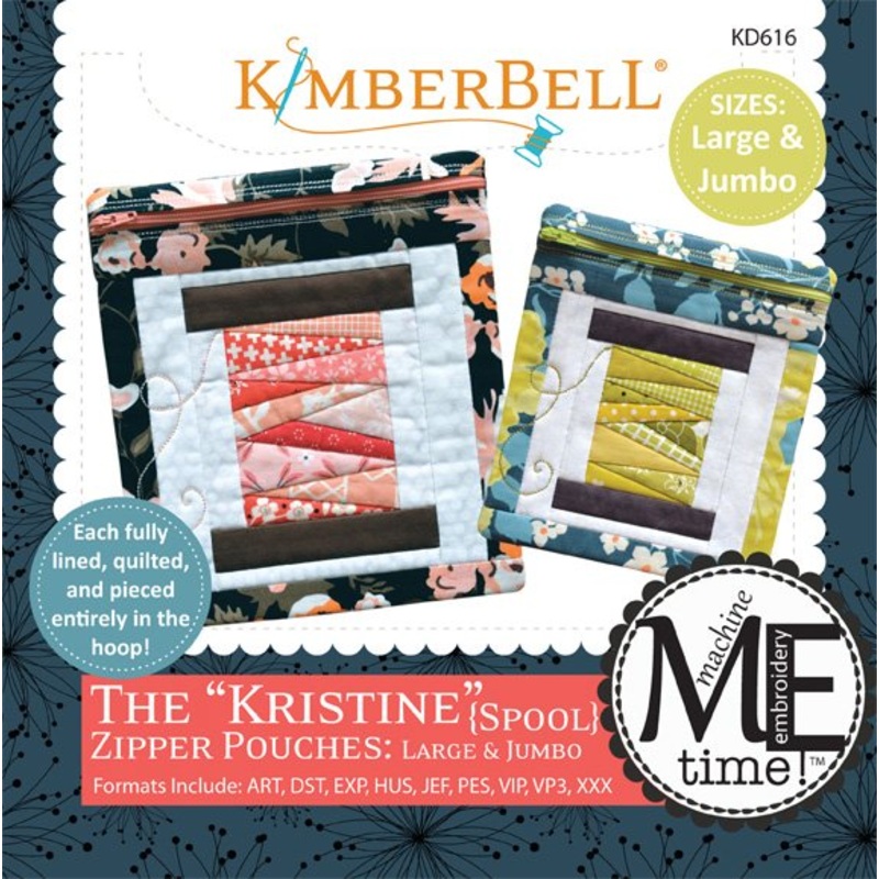 Kimberbell Designs | Kristine Zipper Pouch Large & Jumbo – Machine Embroidery