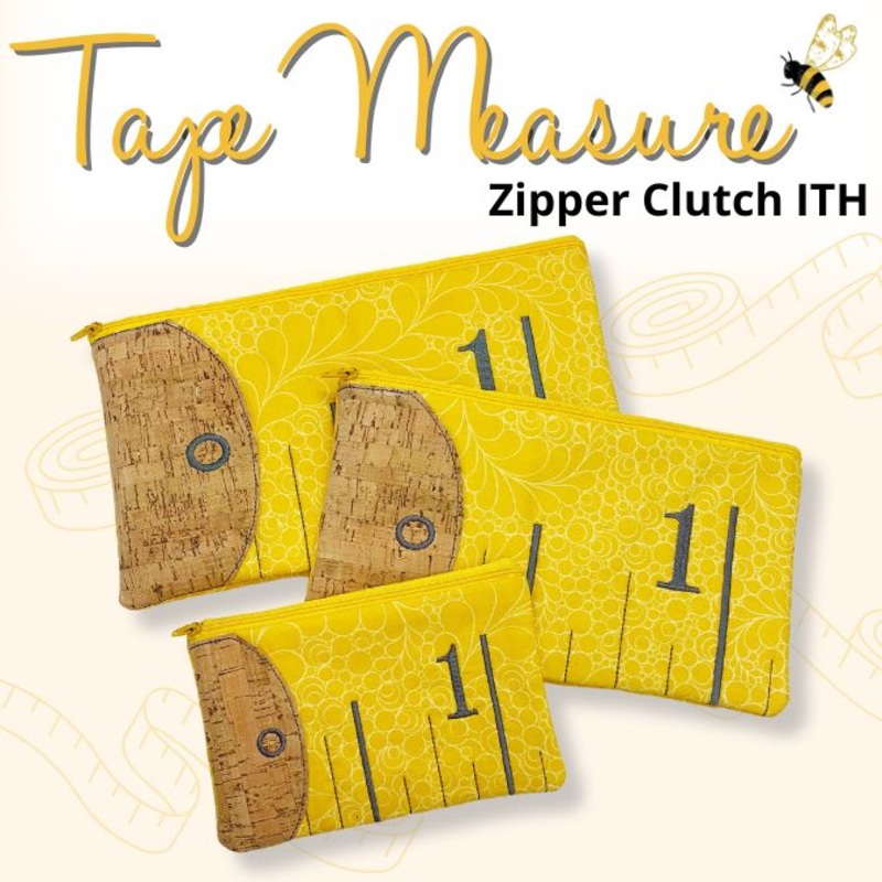 Sookie Sews – Tape Measure Clutch | Machine Embroidery