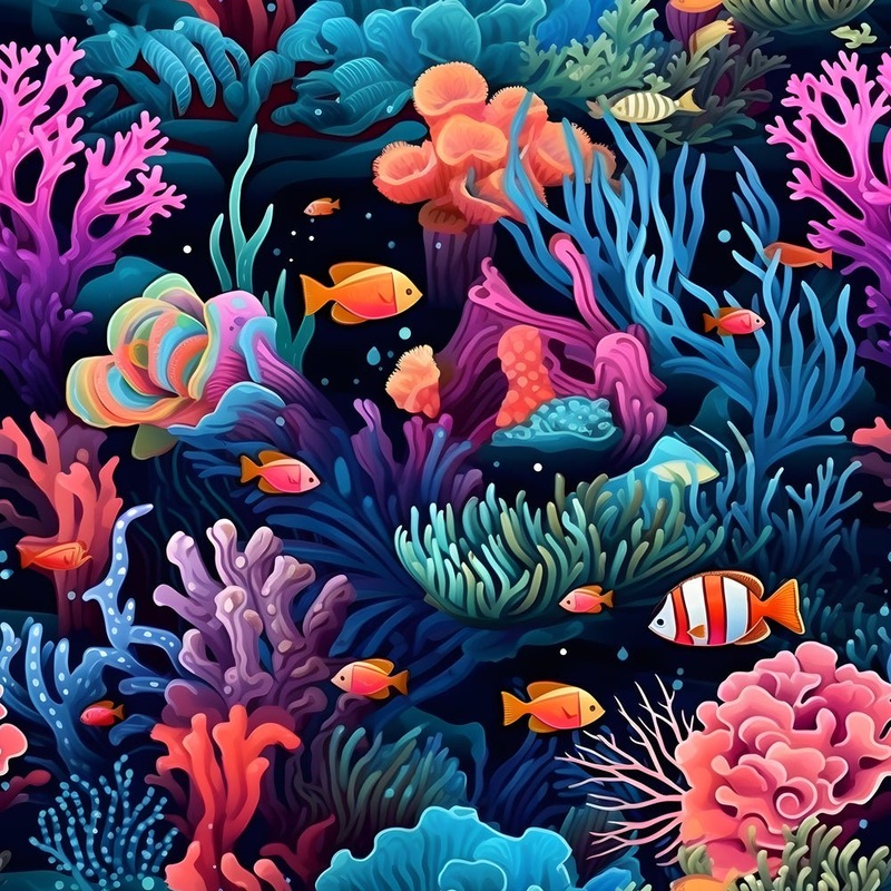 Under the Sea Pattern #5 Fabric Quilting Cotton Yard – 36″ x 45″