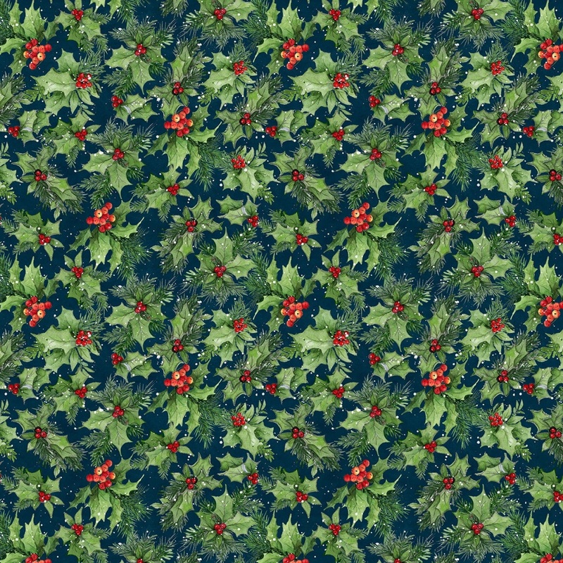 Winter Hollow Holly Toss Navy